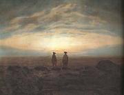 Caspar David Friedrich Two Men on the Beach in Moonlight (mk10) Sweden oil painting artist